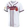 Atlanta Braves Nike Home Authentic Jersey - White - Back View