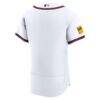 Atlanta Braves Nike Home Sponsor Patch Authentic Jersey - White - Detail View