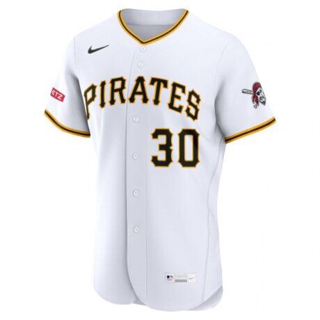 Paul Skenes Pittsburgh Pirates Nike Home Authentic Sponsor Patch Jersey - White - Front View