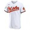 Baltimore Orioles Nike Home Sponsor Patch Authentic Jersey - White - Side View