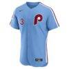Bryce Harper Philadelphia Phillies Nike Alternate Authentic Sponsor Patch Jersey - Light Blue - Side View
