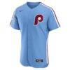 Philadelphia Phillies Nike Alternate Sponsor Patch Authentic Jersey - Light Blue - Side View
