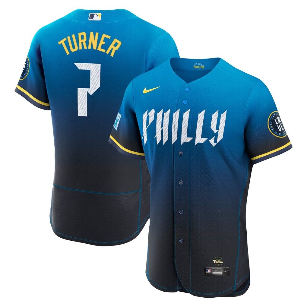 Trea Turner Philadelphia Phillies Nike City Connect Authentic Sponsor Patch Jersey