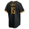 Oneil Cruz Pittsburgh Pirates Nike 2026 City Connect Stadium Jersey - Black - Detail View