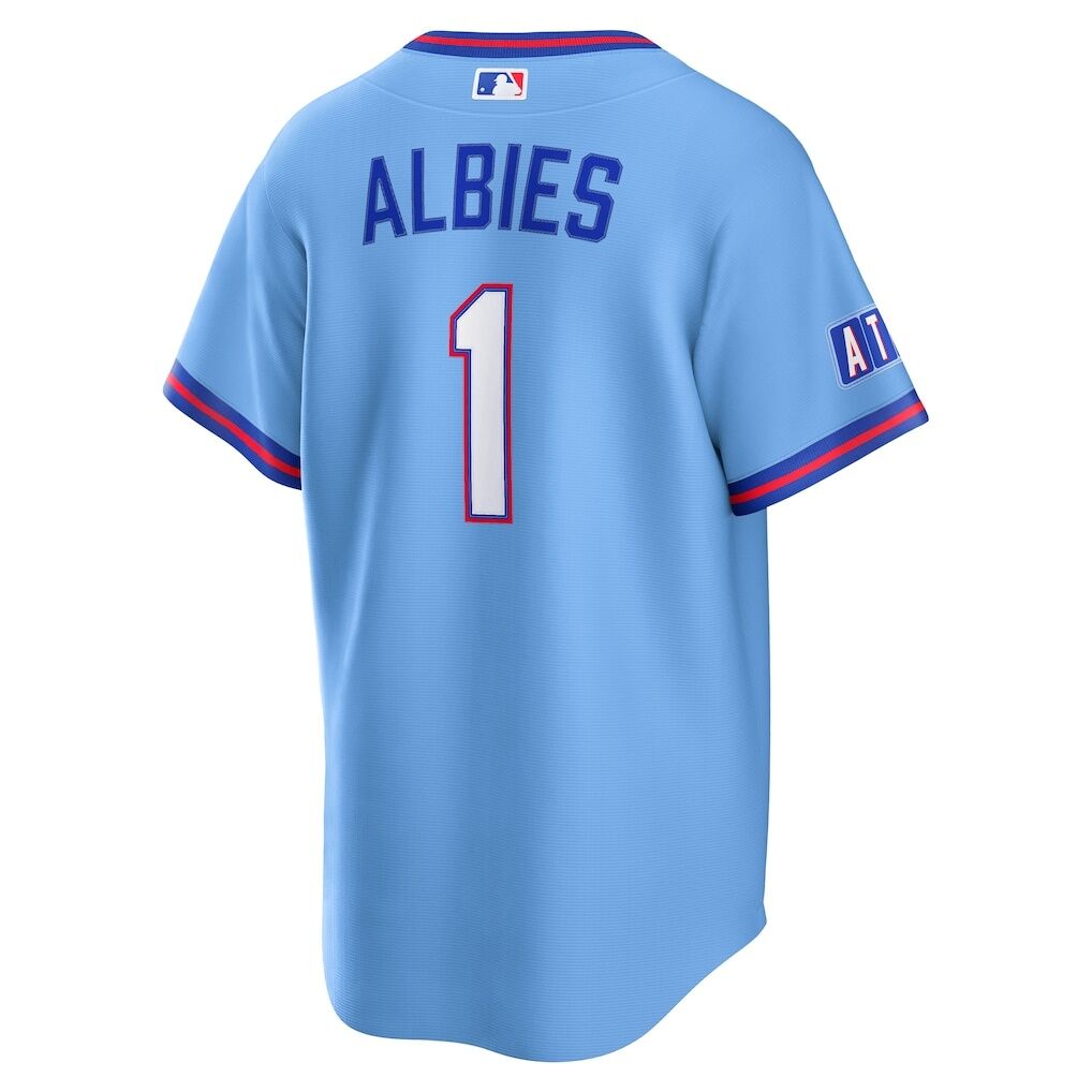 Ozzie Albies Atlanta Braves Nike 2026 City Connect Stadium Jersey – Powder Blue