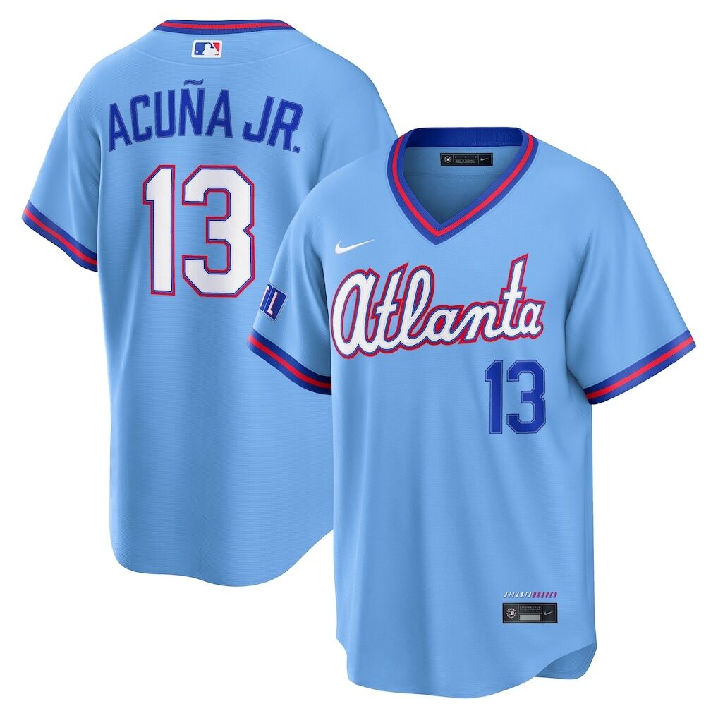 Ronald Acuña Jr. Atlanta Braves Nike 2026 City Connect Stadium Jersey – Powder Blue
