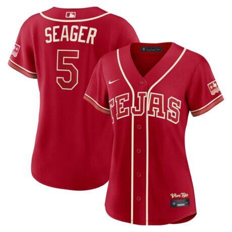 Corey Seager Texas Rangers Nike Women's 2026 City Connect Stadium Jersey - Red - Front View