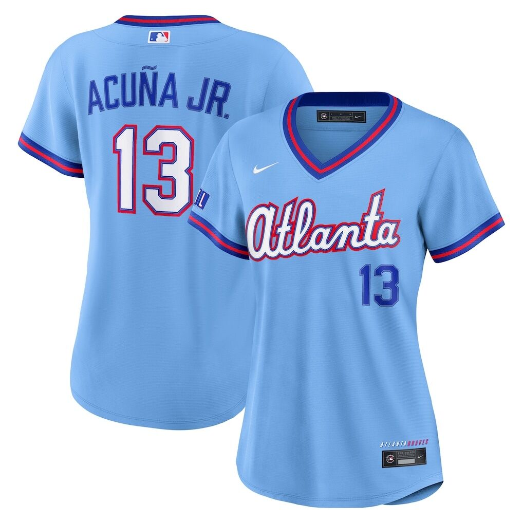 Ronald Acuña Jr. Atlanta Braves Nike Women’s 2026 City Connect Stadium Jersey – Powder Blue