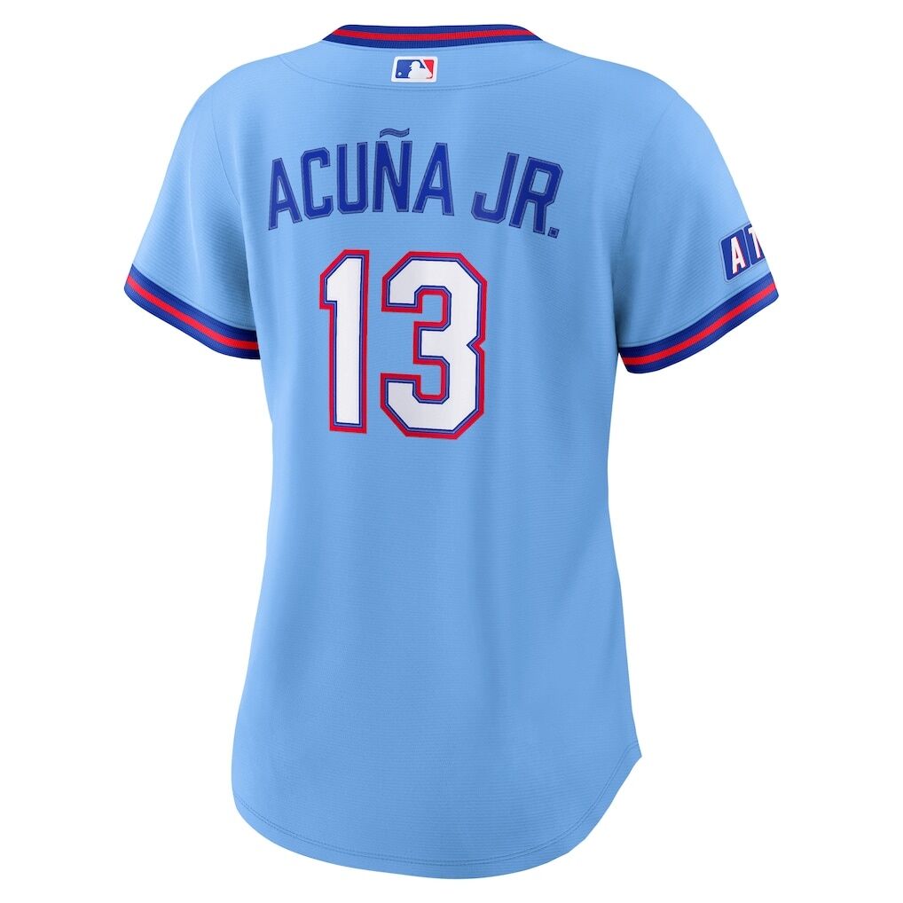 Ronald Acuña Jr. Atlanta Braves Nike Women’s 2026 City Connect Stadium Jersey – Powder Blue