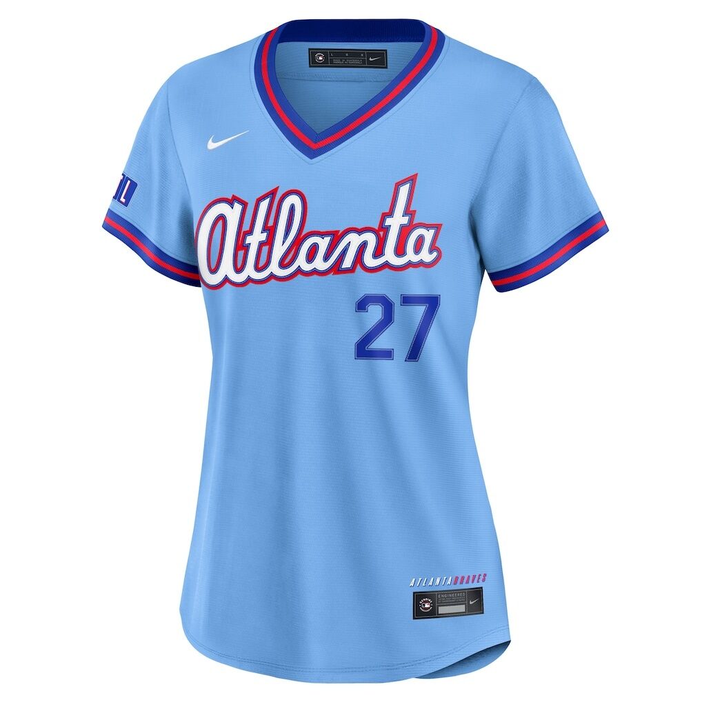 Austin Riley Atlanta Braves Nike Women’s 2026 City Connect Stadium Jersey – Powder Blue
