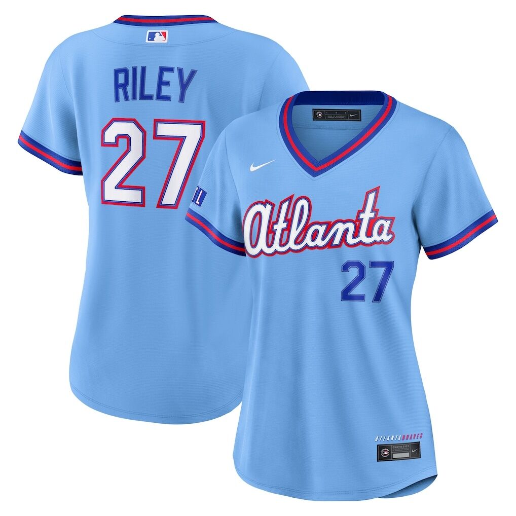Austin Riley Atlanta Braves Nike Women’s 2026 City Connect Stadium Jersey – Powder Blue