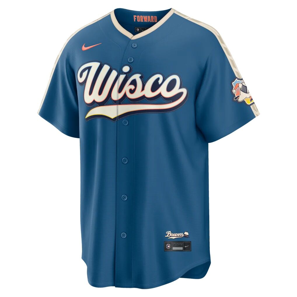 Milwaukee Brewers Nike 2026 City Connect Stadium Jersey - Mineral Blue