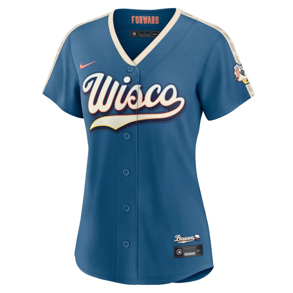 Milwaukee Brewers Nike Women's 2026 City Connect Stadium Jersey - Mineral Blue