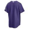 Colorado Rockies Nike Alternate Stadium Jersey - Purple - Detail View