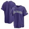 Colorado Rockies Nike Alternate Stadium Jersey - Purple - Front View