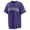 Colorado Rockies Nike Alternate Stadium Jersey - Purple - Side View