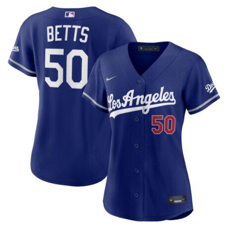 Mookie Betts Los Angeles Dodgers Nike Women's Alternate Stadium Jersey - - Front View