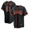 Jung Hoo Lee San Francisco Giants Nike Alternate Stadium Jersey - Black - Front View
