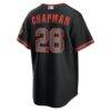 Matt Chapman San Francisco Giants Nike Alternate Stadium Jersey - Black - Detail View