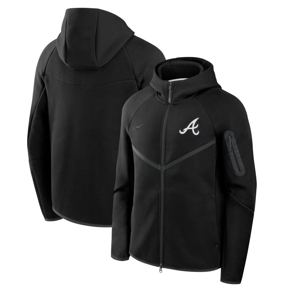 Atlanta Braves Nike Tech Fleece Raglan Full-Zip Windrunner Hoodie