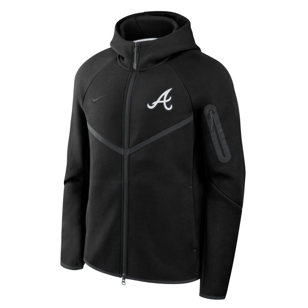 Atlanta Braves Nike Tech Fleece Raglan Full-Zip Windrunner Hoodie