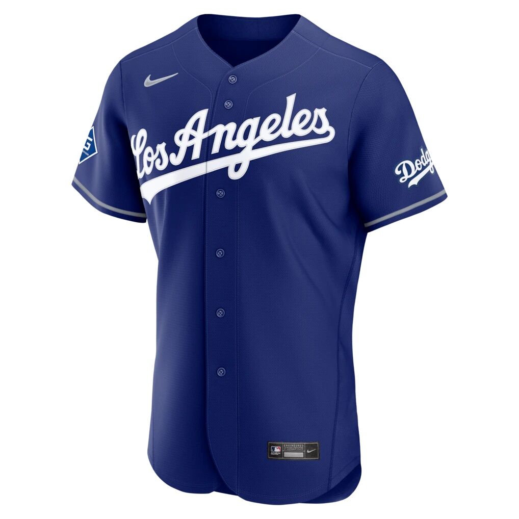 Los Angeles Dodgers Nike Alternate Authentic Jersey with Sponsor Patch – Royal