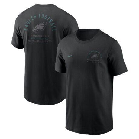 Philadelphia Eagles Nike Split Logo T-Shirt - Black - Front View