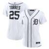 Gleyber Torres Detroit Tigers Nike Women's Home Replica Jersey - White - Front View