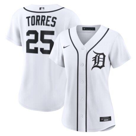 Gleyber Torres Detroit Tigers Nike Women's Home Replica Jersey - White - Front View