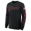 San Francisco 49ers Fashion7 Checkdown Pass Long Sleeve T-Shirt - Black - Detail View