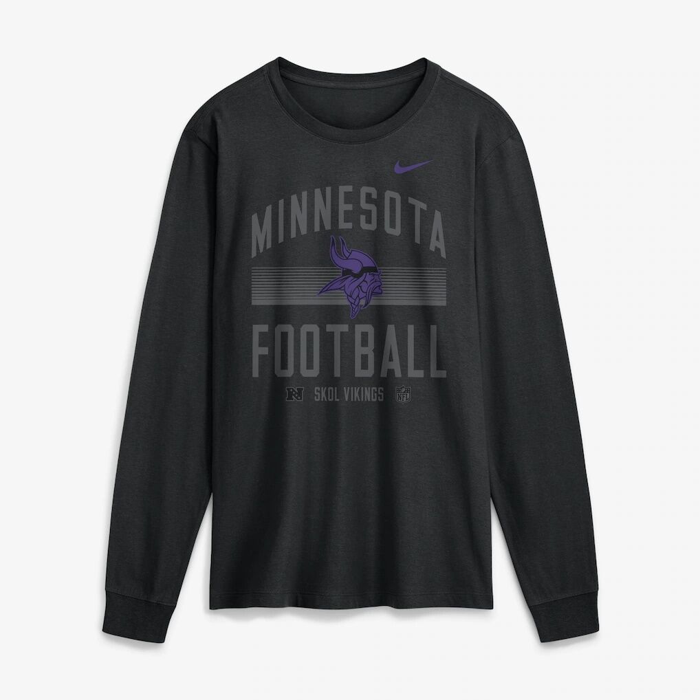 Minnesota Vikings Nike Always Prepared Essential Cotton Long Sleeve T-Shirt