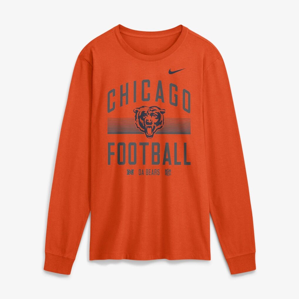 Chicago Bears Nike Always Prepared Essential Cotton Long Sleeve T-Shirt