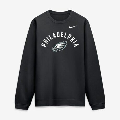 Philadelphia Eagles Nike Defensive Leader Club Fleece Sweatshirt - Black - Front View