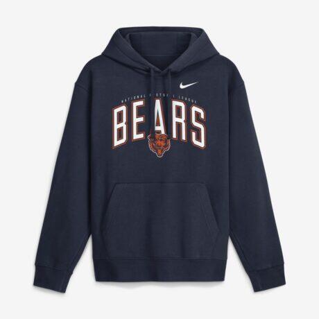 Chicago Bears Nike Expect Victory Club Fleece Pullover Hoodie - Navy - Front View