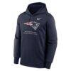 New England Patriots Nike Toss Sweep Therma-FIT Hoodie - Navy - Side View