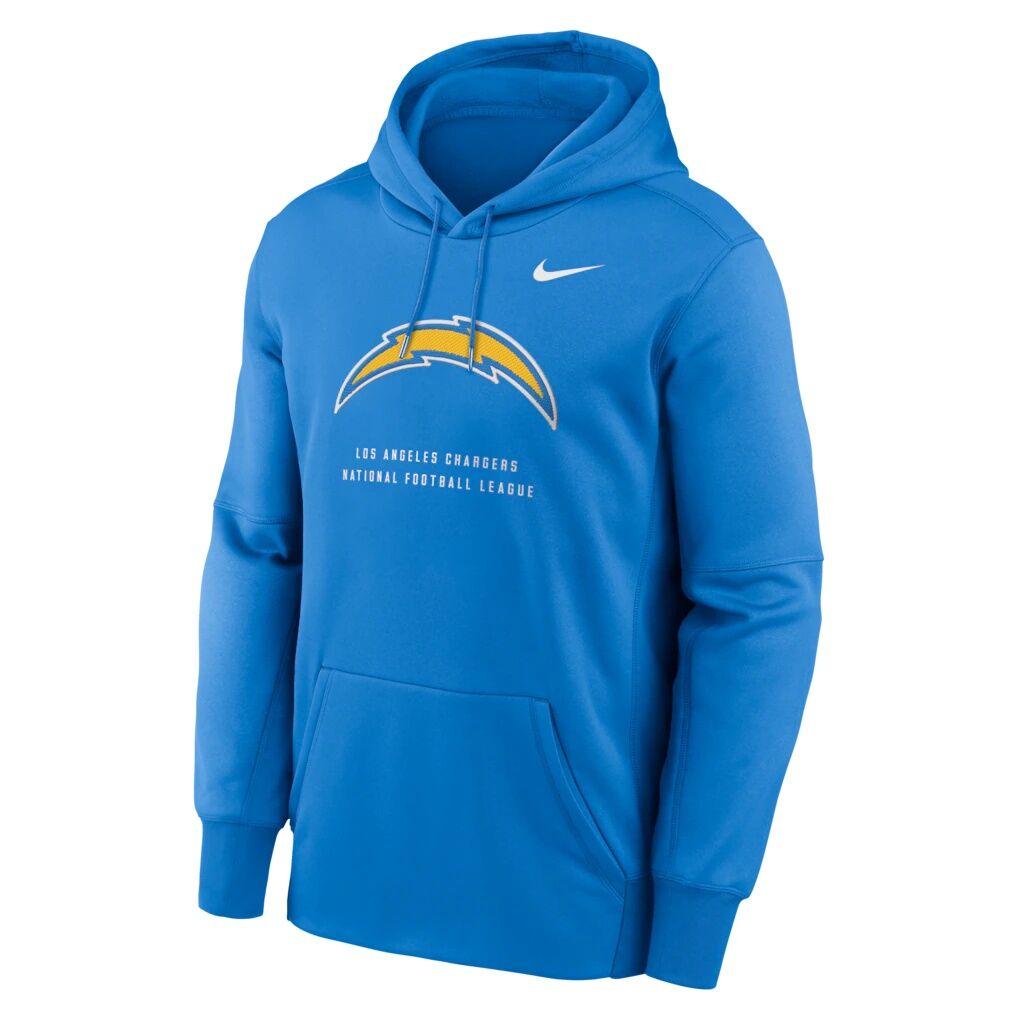 Los Angeles Chargers Nike Toss Sweep Therma-FIT Hoodie - Powder Blue