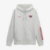 Tampa Bay Buccaneers Nike Cool Down Club Full-Zip Hoodie - Gray - Front View