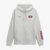 San Francisco 49ers Nike Cool Down Club Full-Zip Hoodie - Gray - Front View