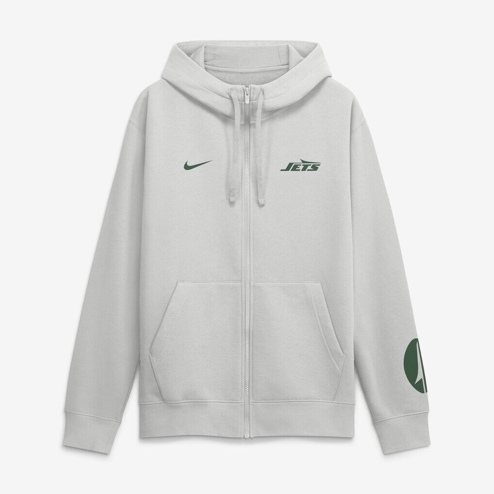 New York Jets Nike Cool Down Club Full-Zip Hoodie