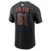 Jung Hoo Lee San Francisco Giants Nike Name & Number T-Shirt - Black - Detail View