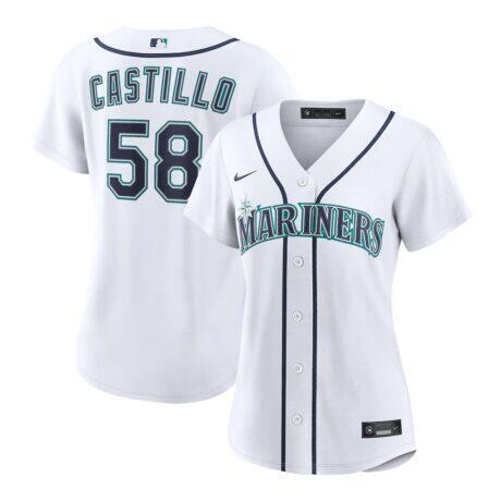 Luis Castillo Seattle Mariners Nike Women's Home Replica Jersey - White - Front View
