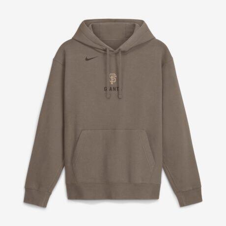San Francisco Giants Nike Fashion Club Pullover Hoodie - Brown - Front View