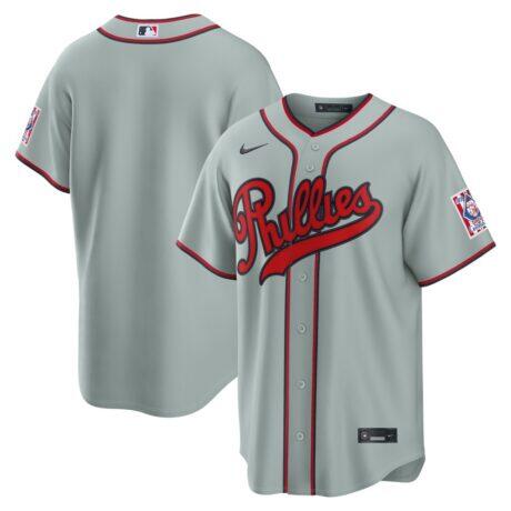 Philadelphia Phillies Nike 2026 Field of Dreams Stadium Jersey - Gray - Front View