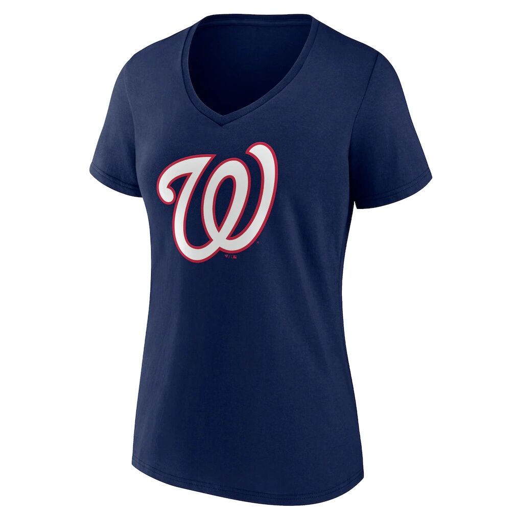 Washington Nationals Logo Athletic Women’s Official Logo Athletic V-Neck T-Shirt