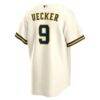 Bob Uecker Milwaukee Brewers Nike Home Retired Player Replica Jersey - Cream - Detail View