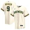 Bob Uecker Milwaukee Brewers Nike Home Retired Player Replica Jersey - Cream - Front View