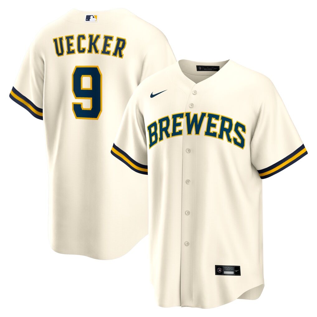 Bob Uecker Milwaukee Brewers Nike Home Retired Player Replica Jersey