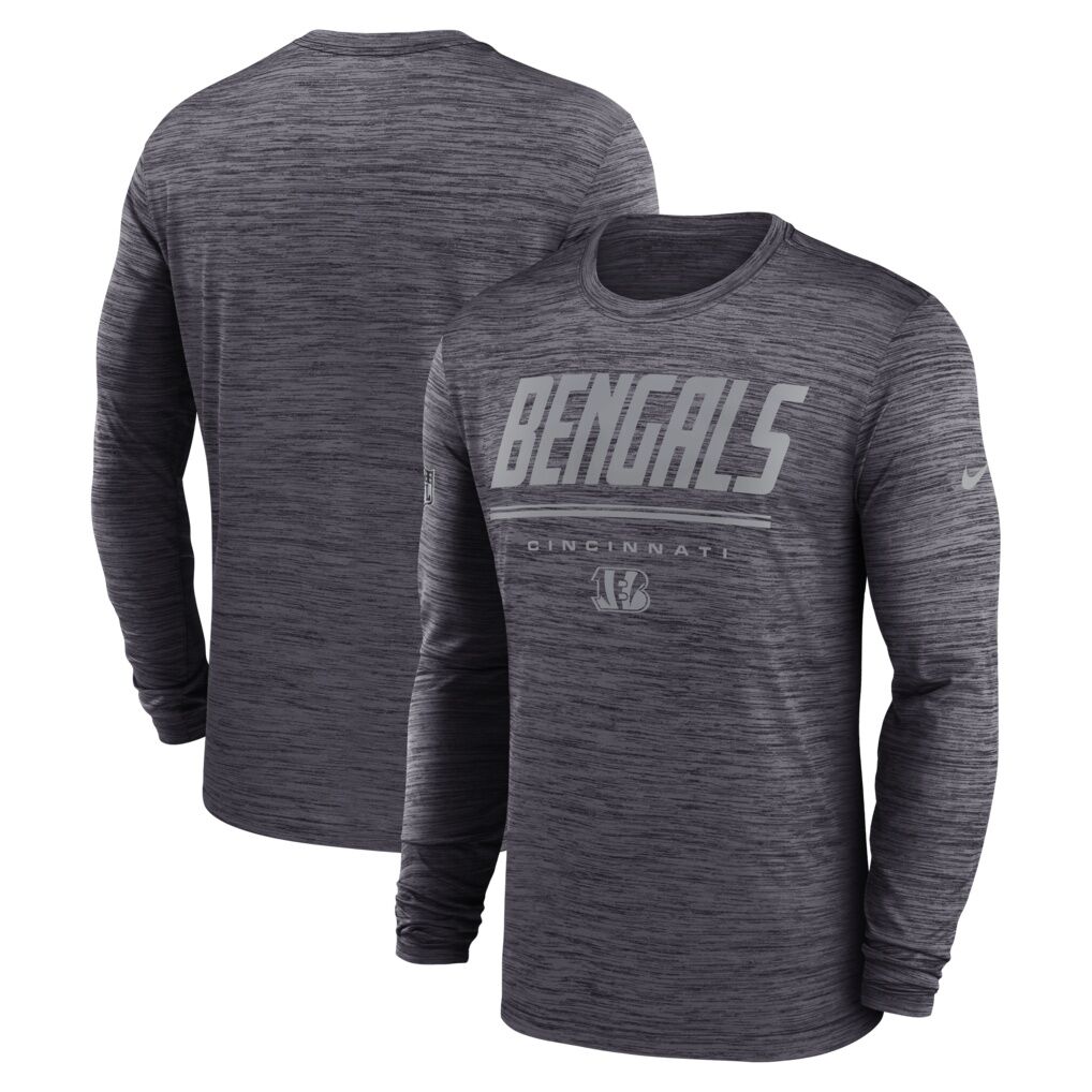 Cincinnati Bengals Nike Sideline Offensive Transition Velocity Dri-FIT Long Sleeve T-Shirt