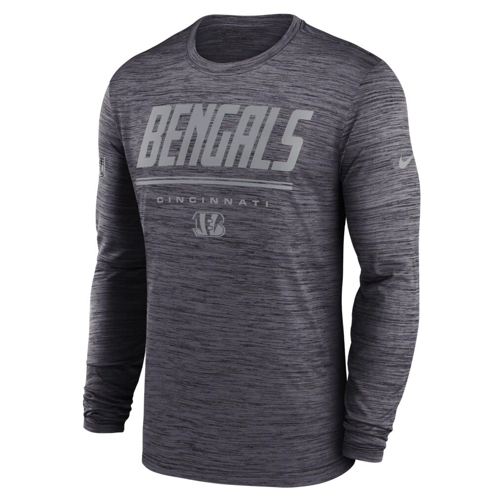 Cincinnati Bengals Nike Sideline Offensive Transition Velocity Dri-FIT Long Sleeve T-Shirt