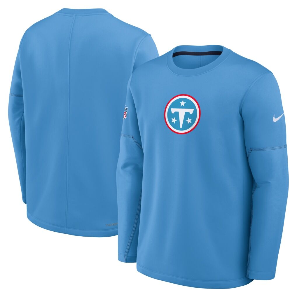 Tennessee Titans Nike Sideline Coaches Team Present Midweight Therma-FIT Sweatshirt